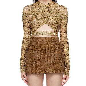 Knwls top wall flower print